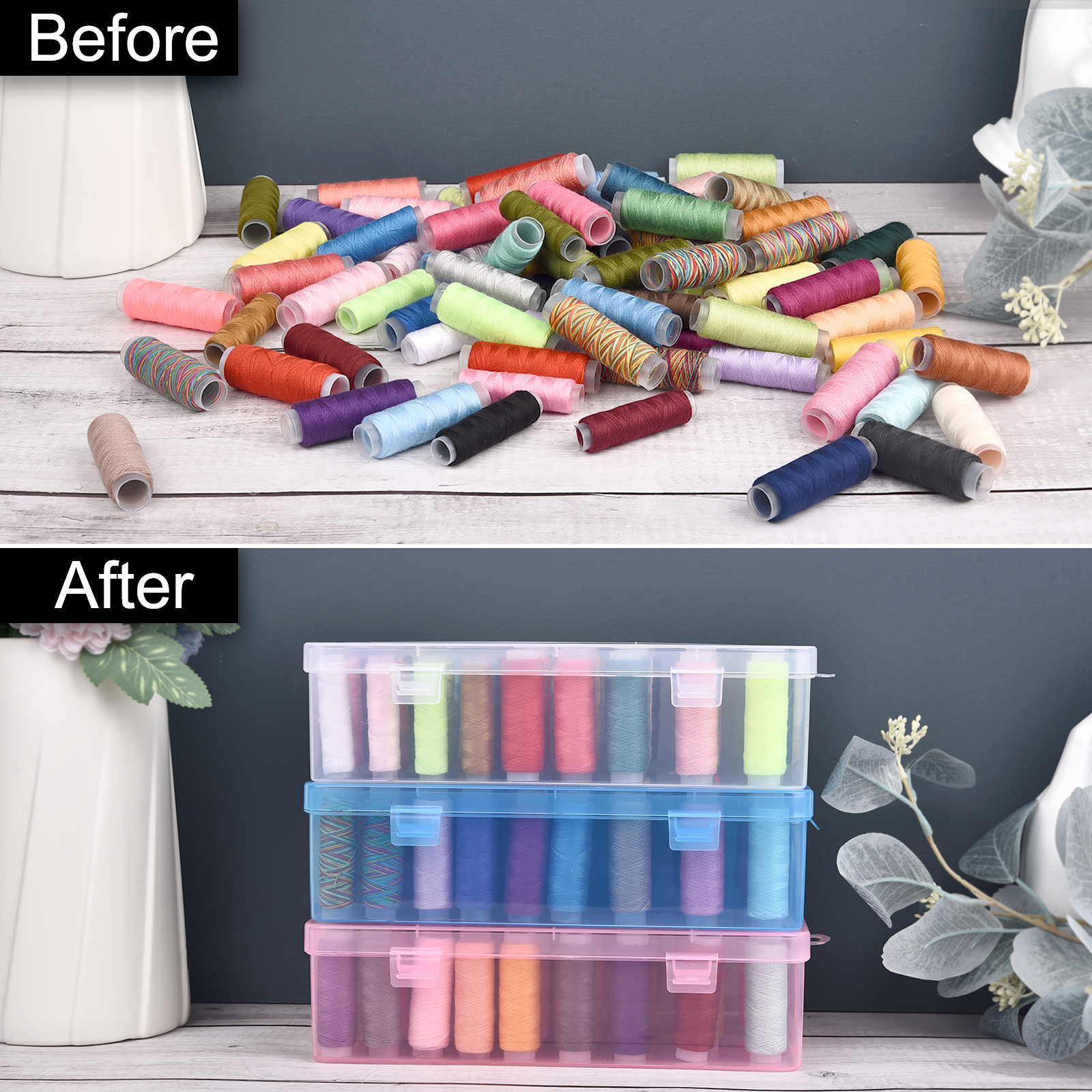 New Sewing Thread Box 42 Piece – Craft Embellishment Storage recenzja i cena