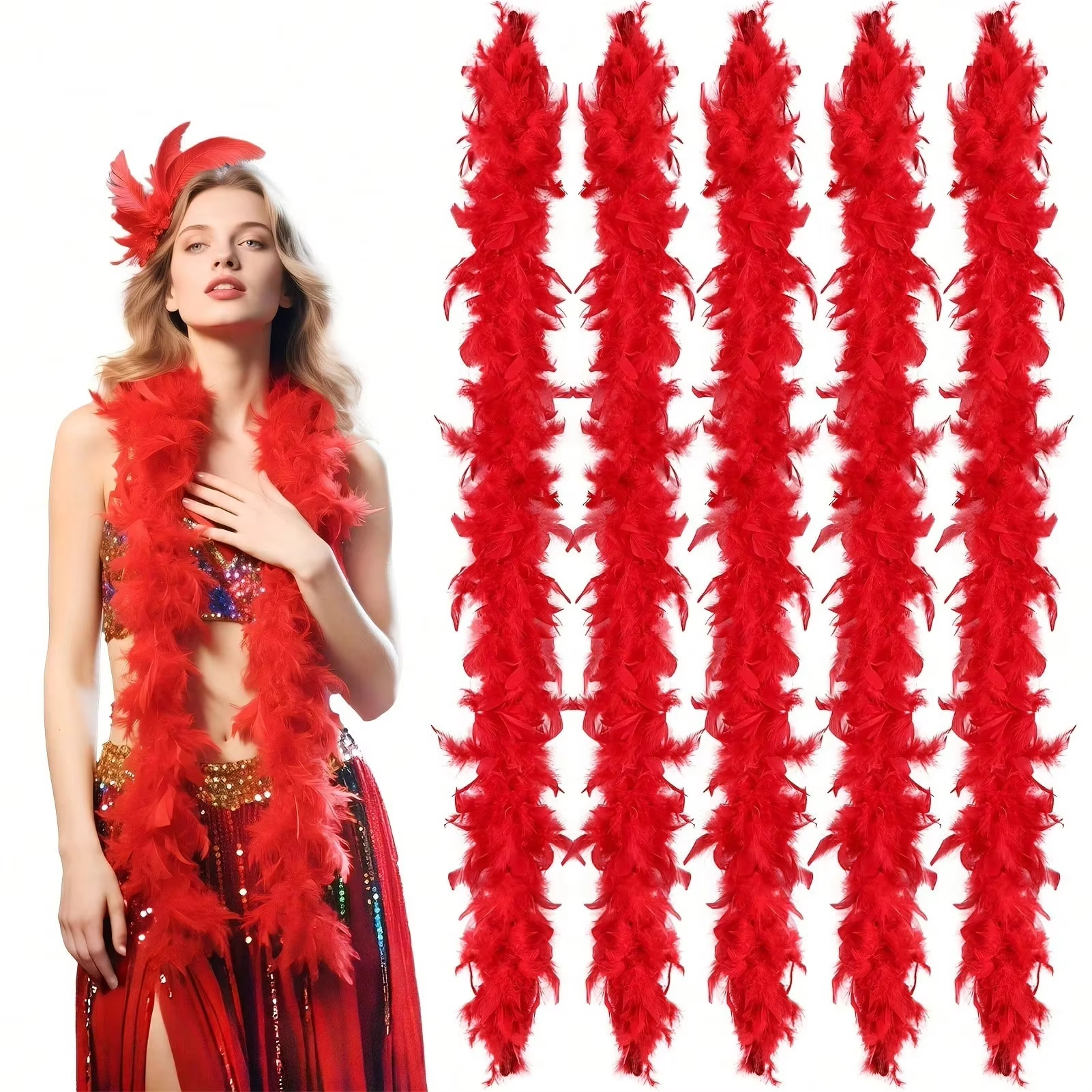 Red Marabou Feather Boa Trim F – Feather Trim Marabou recenzja i cena