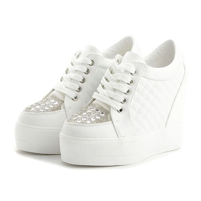 Fashion Sneakers Women Platfor – Crystal Mesh Fabric recenzja i cena
