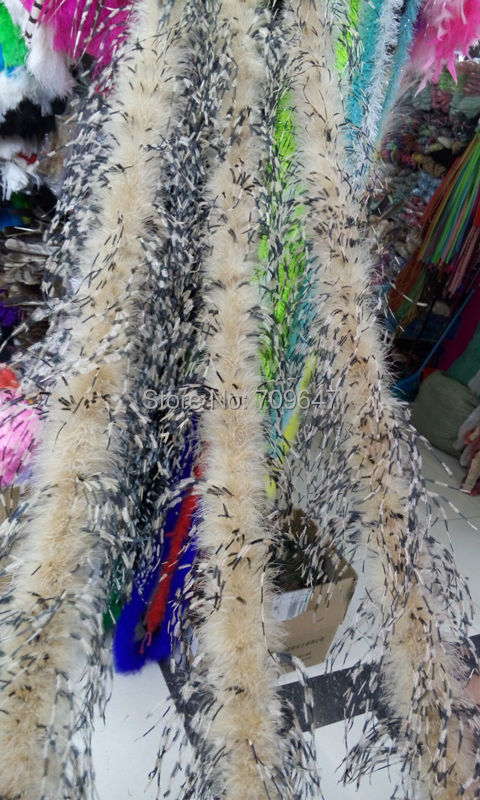 2Yards/lot Luxury Khaki&BLACK& – Feather Trim Marabou recenzja i cena