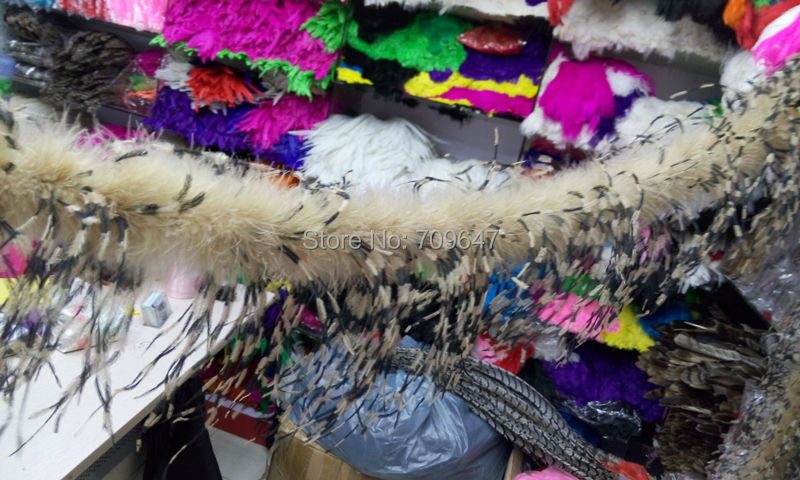 2Yards/lot Luxury Khaki&BLACK& – Feather Trim Marabou recenzja i cena