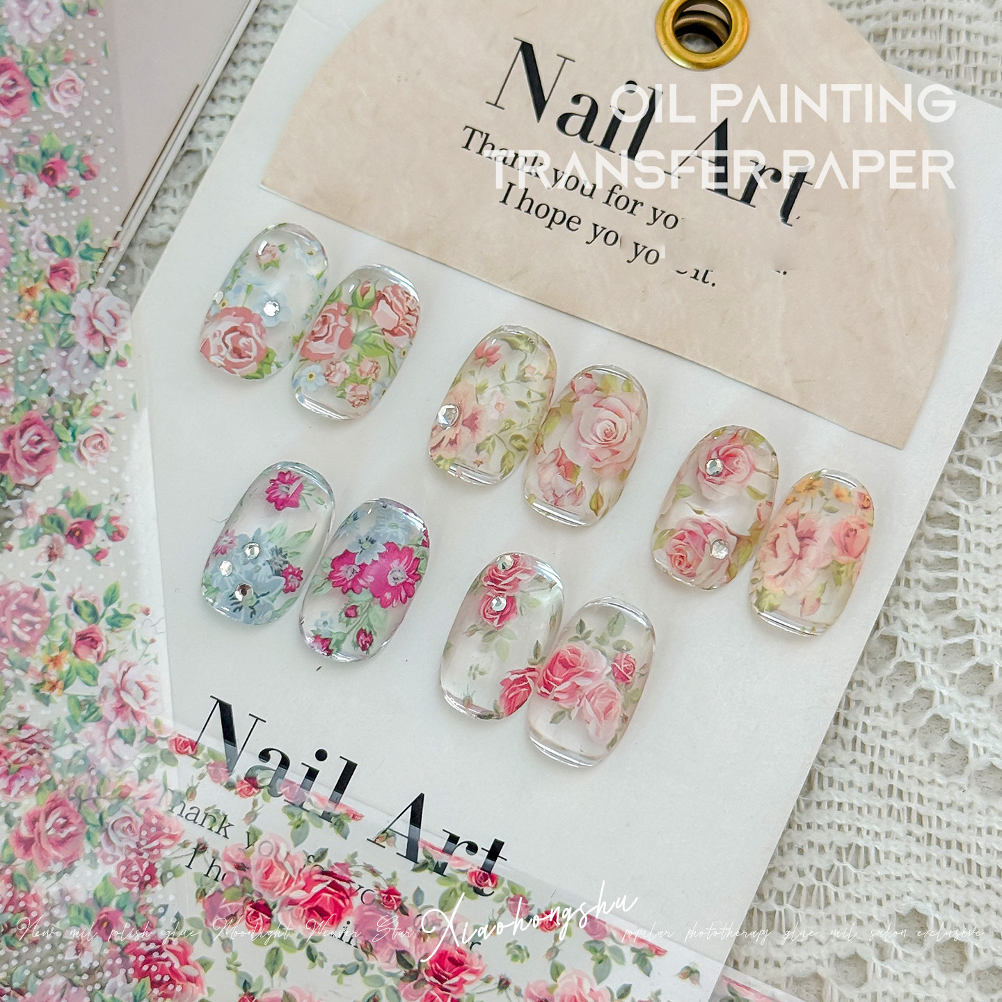 10 Rolls Rose Flower Nail Foil – Glitter Vinyl Roll recenzja i cena