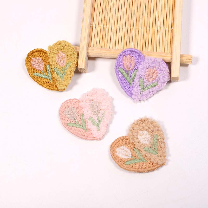 10PCS Wool Plush Love Flower A – Applique Patch Flower recenzja i cena