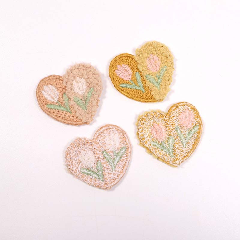 10PCS Wool Plush Love Flower A – Applique Patch Flower recenzja i cena
