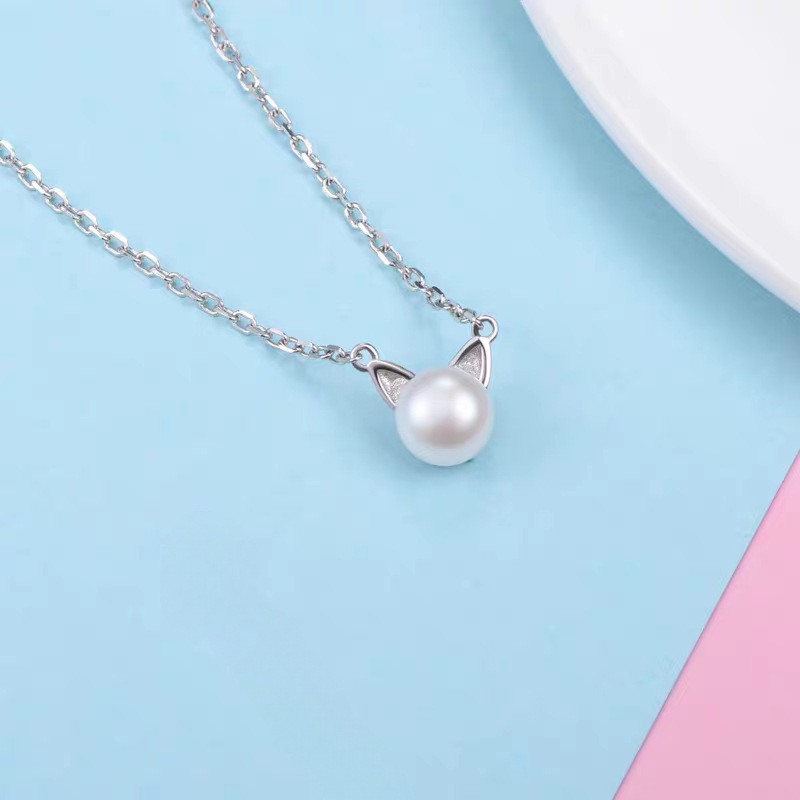 Fashion 925 Sterling Silver Je – Pearl Trim Chain recenzja i cena