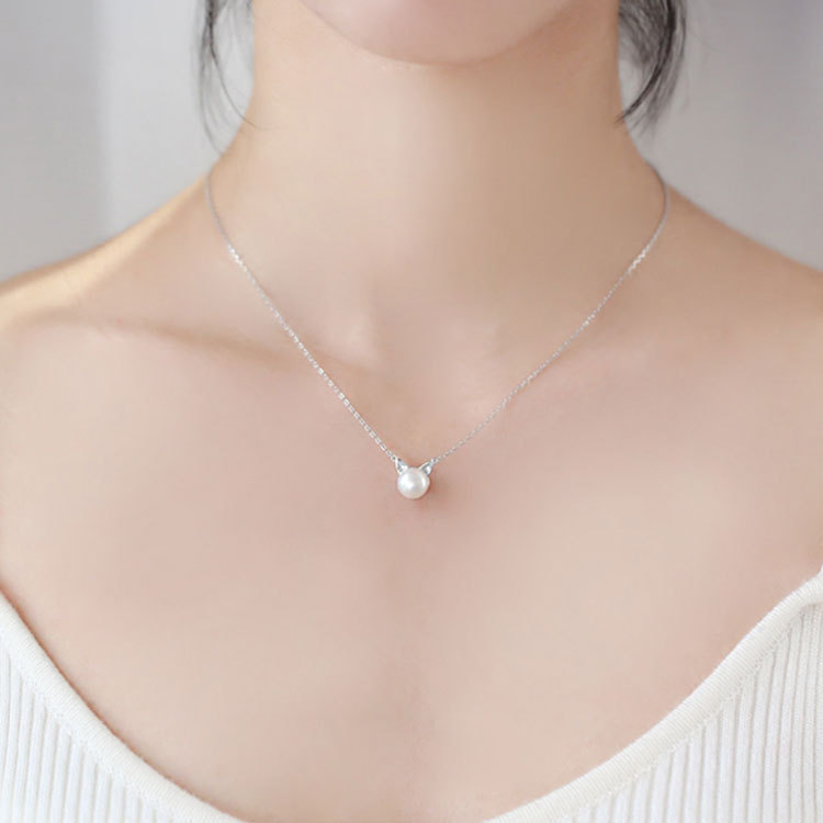 Fashion 925 Sterling Silver Je – Pearl Trim Chain recenzja i cena