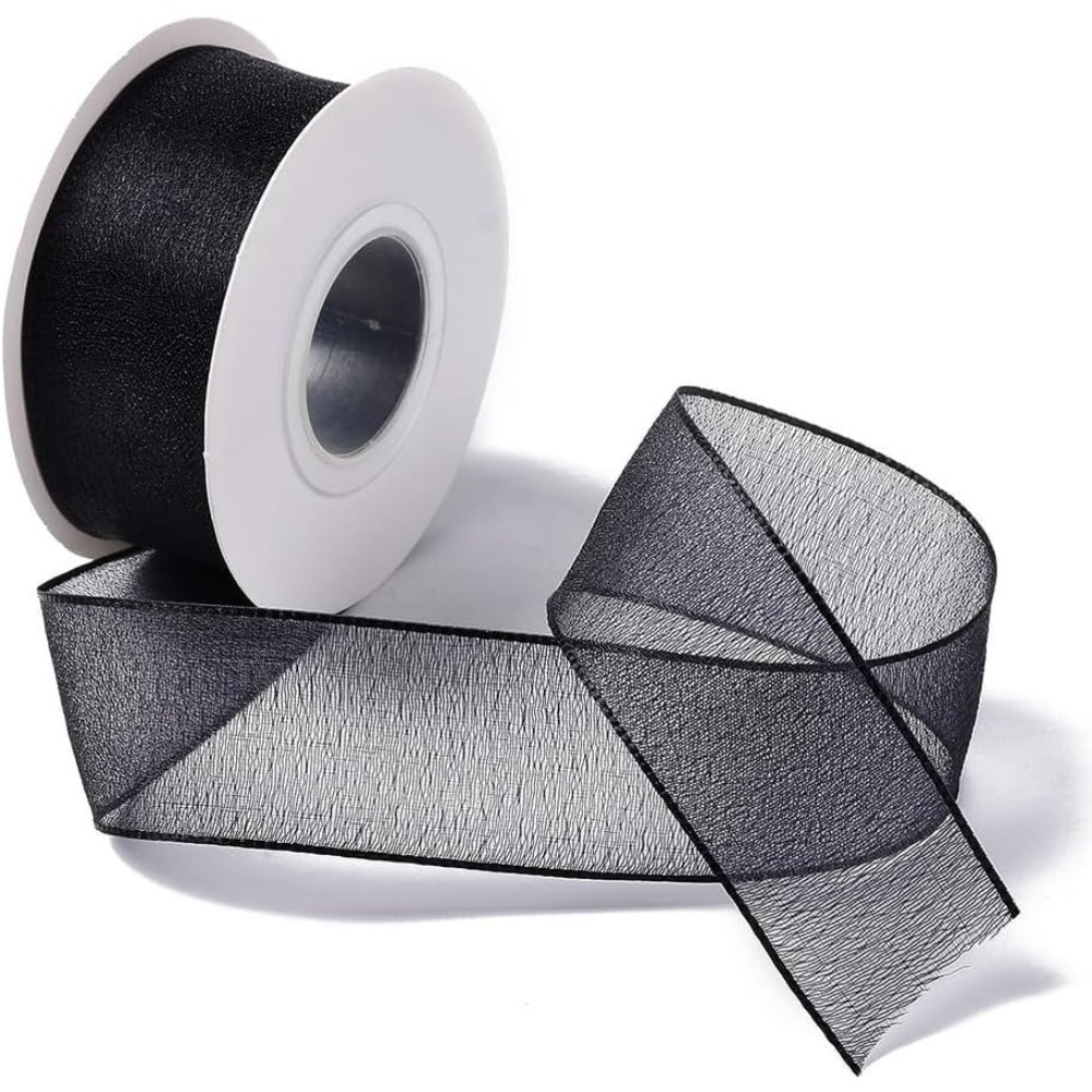 1Inch Black Organza Ribbon Wir – Organza Ribbon Spool recenzja i cena