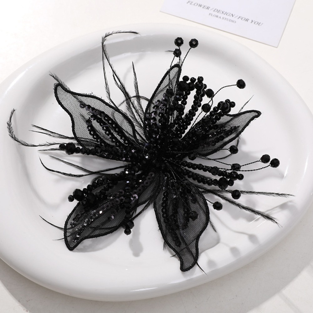 1PC Feather Pearl 3D Organza F – Applique Patch Flower recenzja i cena