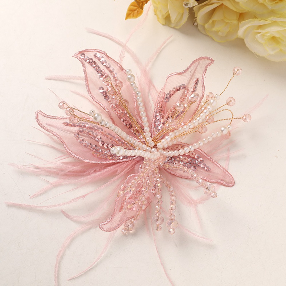 1PC Feather Pearl 3D Organza F – Applique Patch Flower recenzja i cena