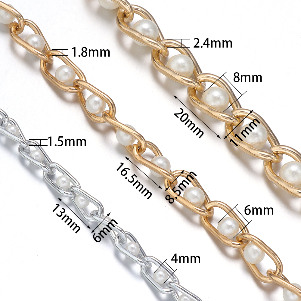 5Yards/Roll Beaded Chain Imita – Pearl Trim Chain recenzja i cena