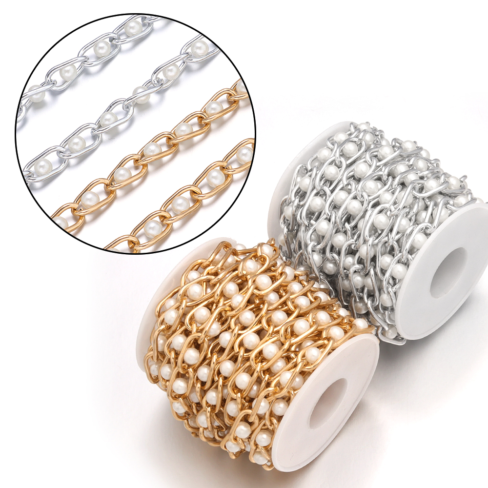 5Yards/Roll Beaded Chain Imita – Pearl Trim Chain recenzja i cena