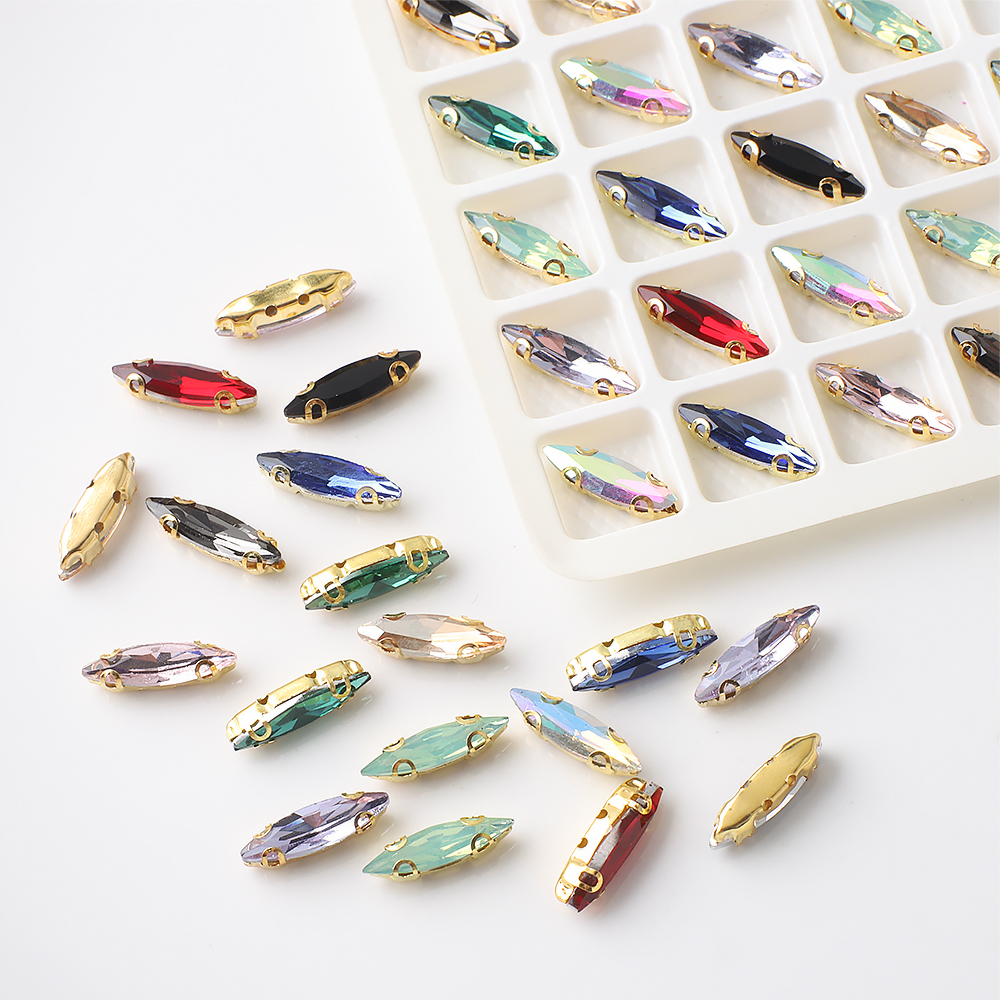 20Pcs 4x15mm Horse eye Crystal – Sew On Rhinestone recenzja i cena