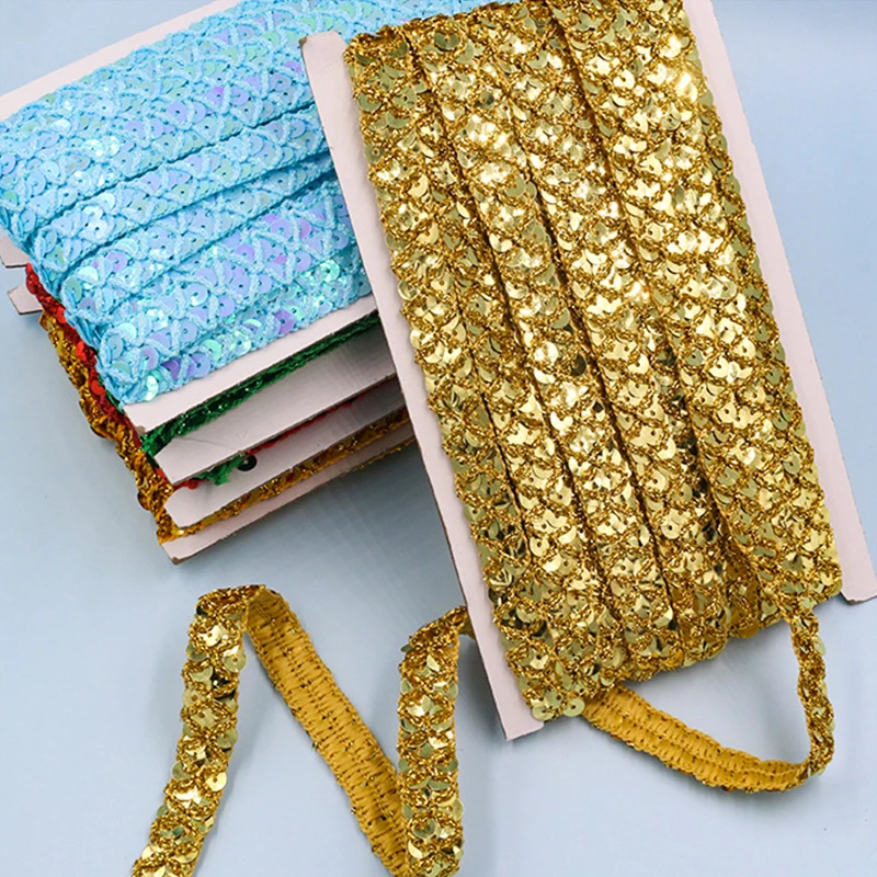 10m Gold and Silver Sequined L – Lace Ribbon Trim recenzja i cena