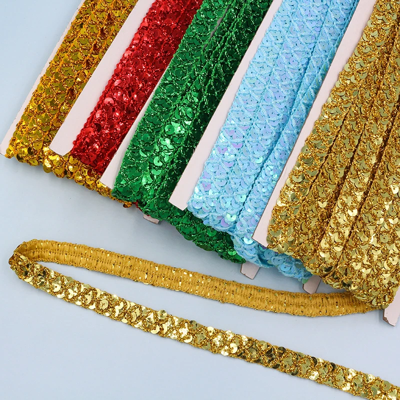 10m Gold and Silver Sequined L – Lace Ribbon Trim recenzja i cena