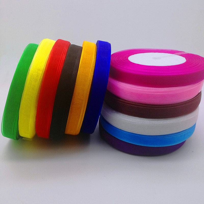 Hot 10mm 50Yards Spool Satin E – Organza Ribbon Spool recenzja i cena