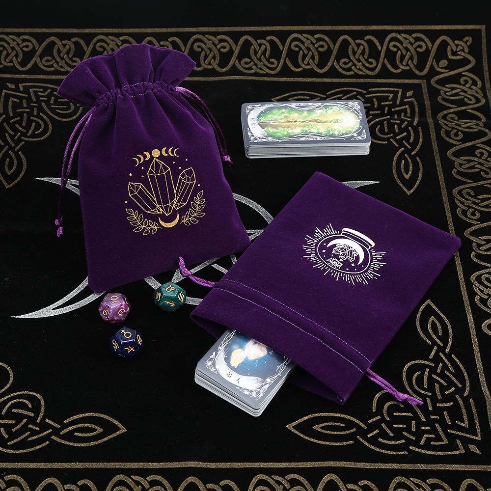 5Pcs Tarot Storage Velvet Bag  – Craft Embellishment Storage recenzja i cena