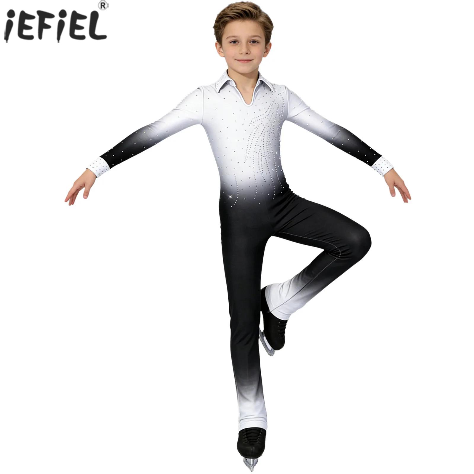 Kids Boys Figure Skating Dance – Rhinestone Banding Trim recenzja i cena