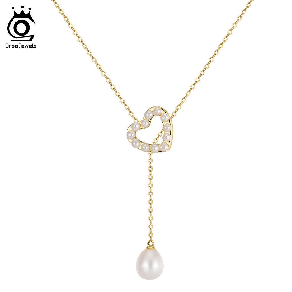 ORSA JEWELS S925 Love Heart Pe – Pearl Trim Chain recenzja i cena