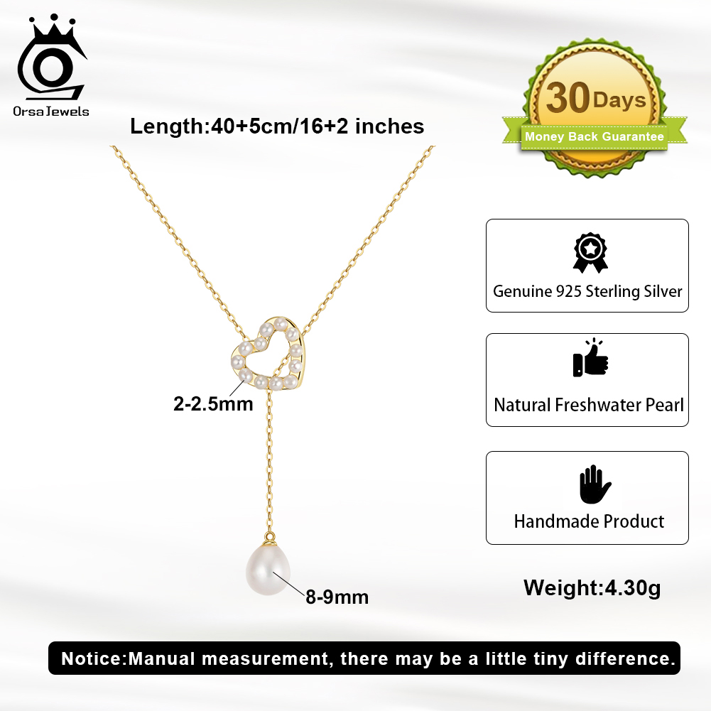 ORSA JEWELS S925 Love Heart Pe – Pearl Trim Chain recenzja i cena
