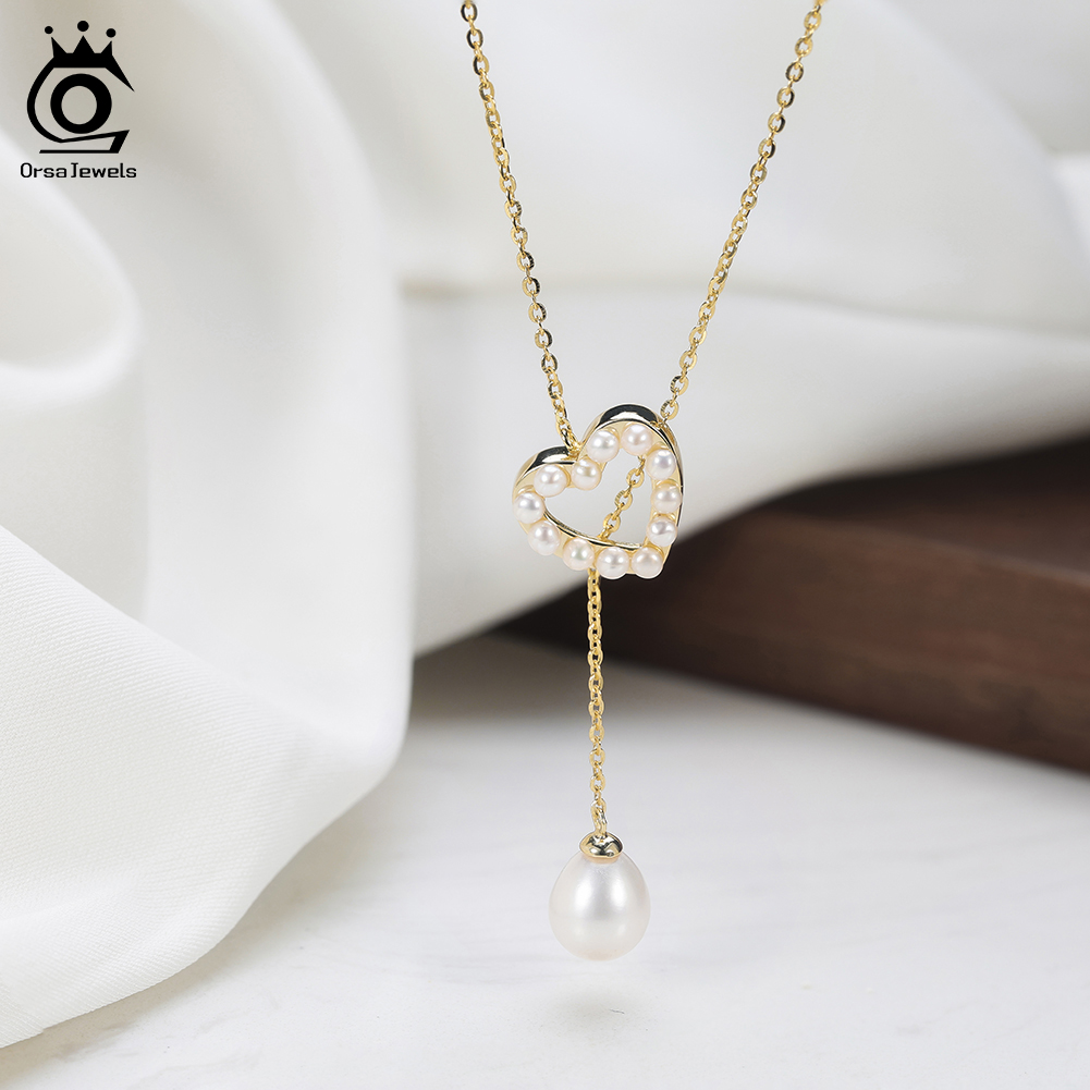 ORSA JEWELS S925 Love Heart Pe – Pearl Trim Chain recenzja i cena