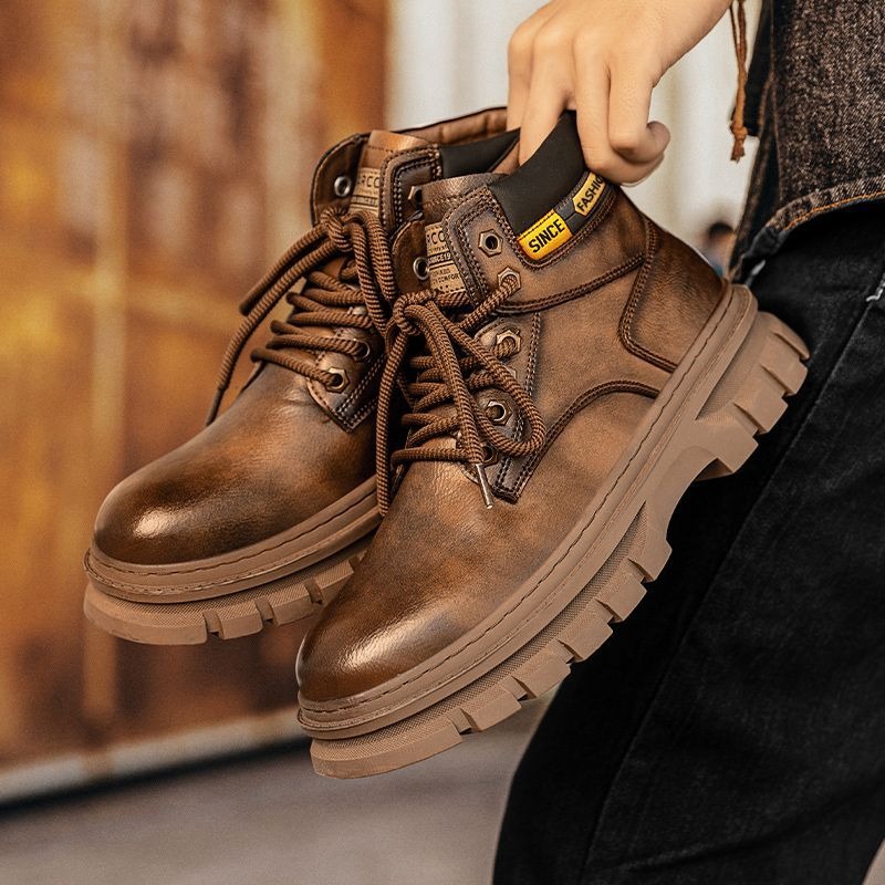 Vintage Men Platform Ankle Boo – Guipure Lace Panel recenzja i cena