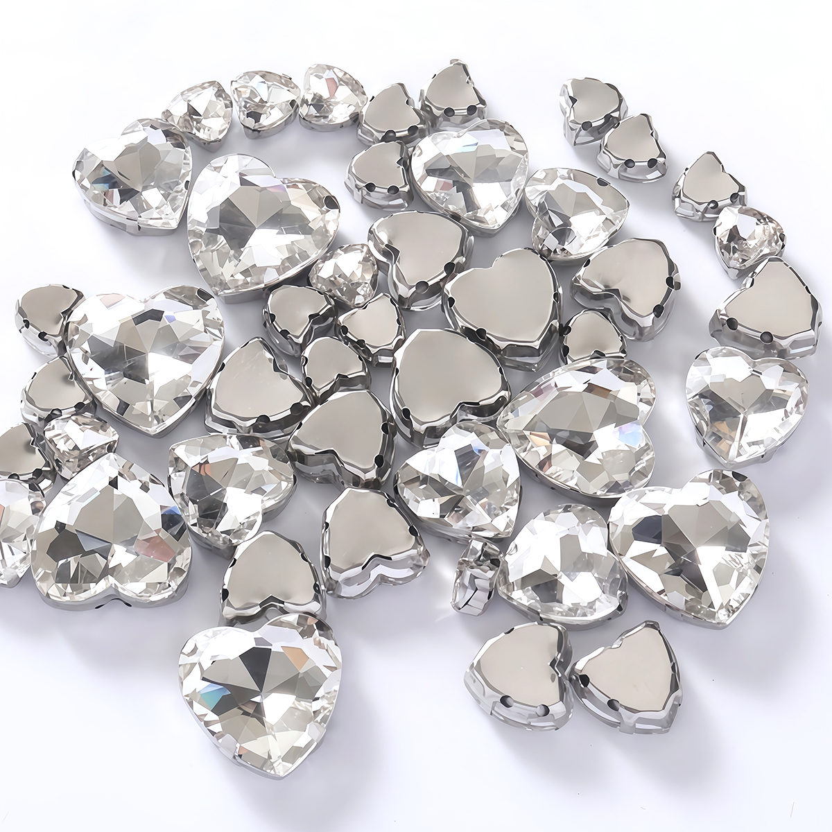 Heart Shape Glass Rhinestones  – Sew On Rhinestone recenzja i cena