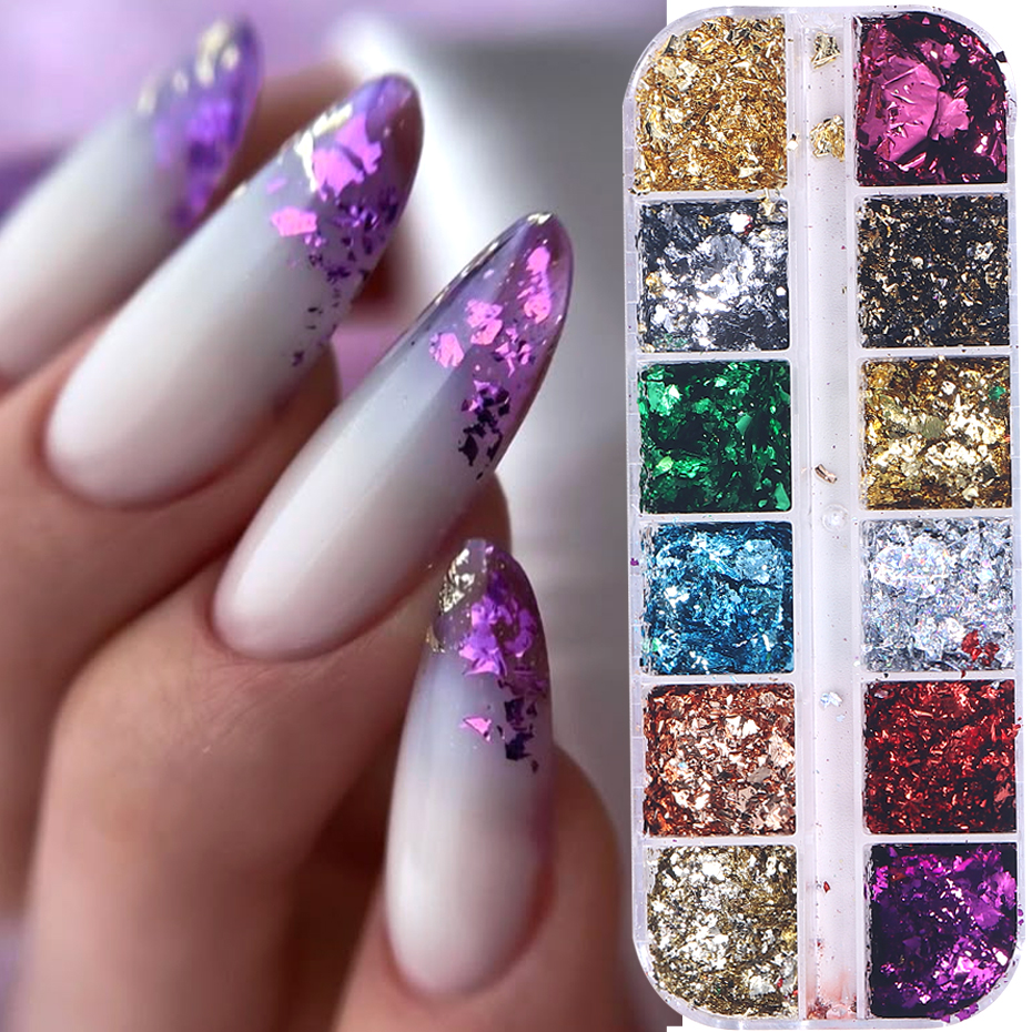 12 Grids Golden Foils Nails Gl – Glitter Vinyl Roll recenzja i cena