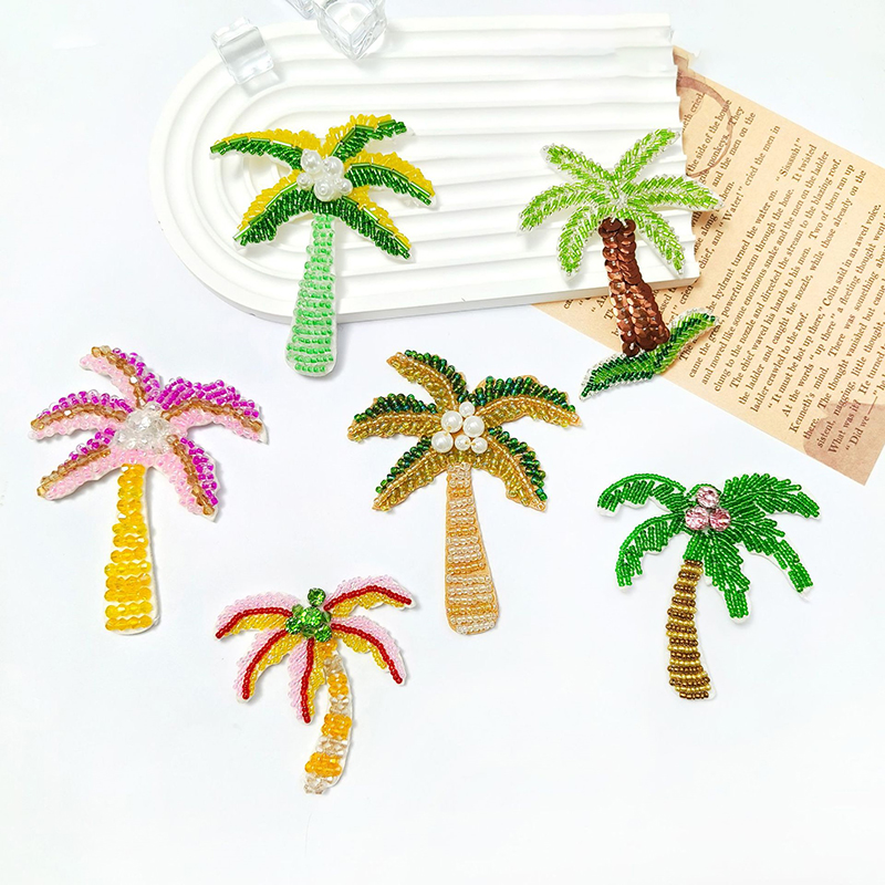 1Pc 3D Coconut Tree Beaded Pat – Craft Embellishment recenzja i cena