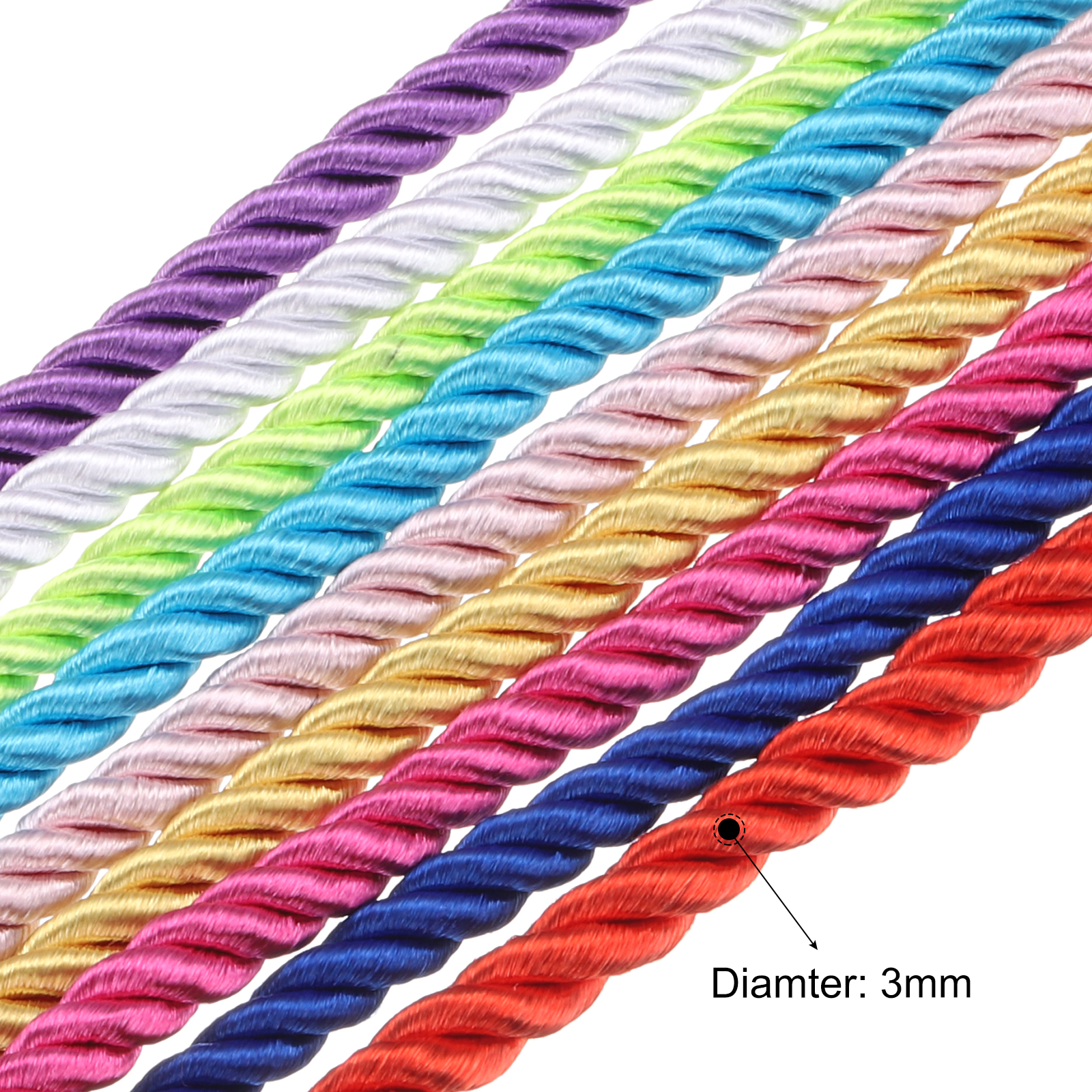 Uxcell 5 Yard 3mm Twisted Cord – Cord Trim Twisted recenzja i cena