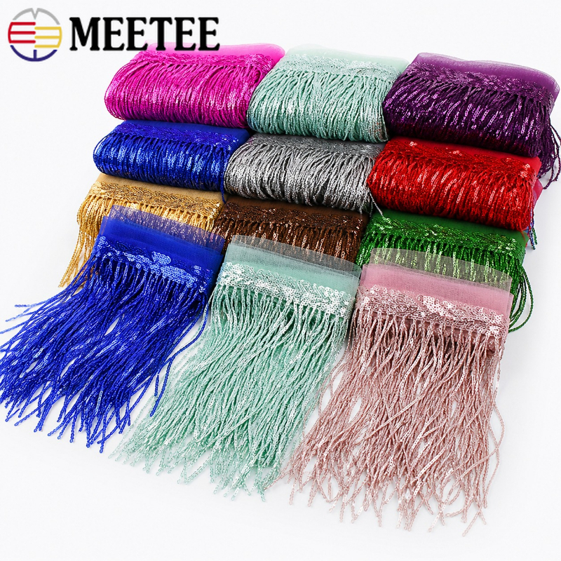 2/3/5Yard 10/18cm Sequin Tasse – Fringe Ribbon Sewing recenzja i cena