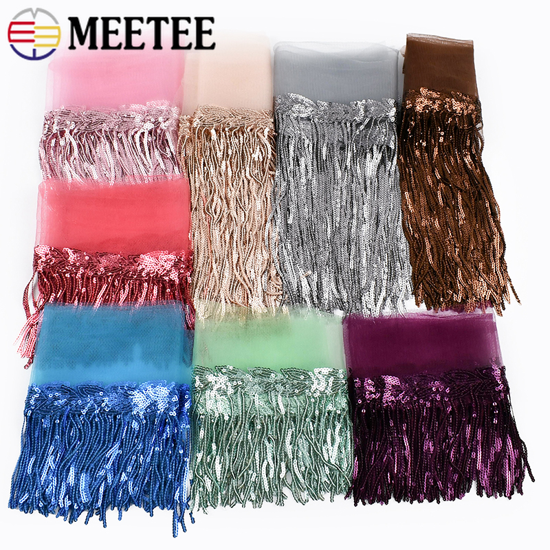 2/3/5Yard 10/18cm Sequin Tasse – Fringe Ribbon Sewing recenzja i cena