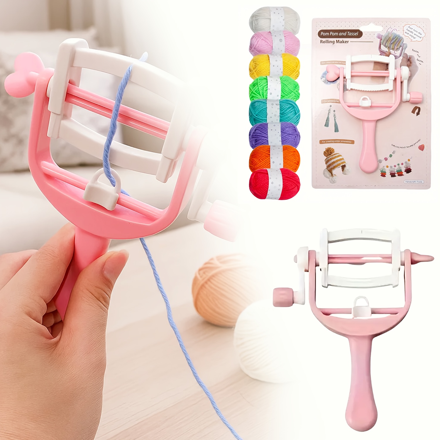 Hand-cranked Winding Coil Fur  – Pom Pom Maker Tool recenzja i cena