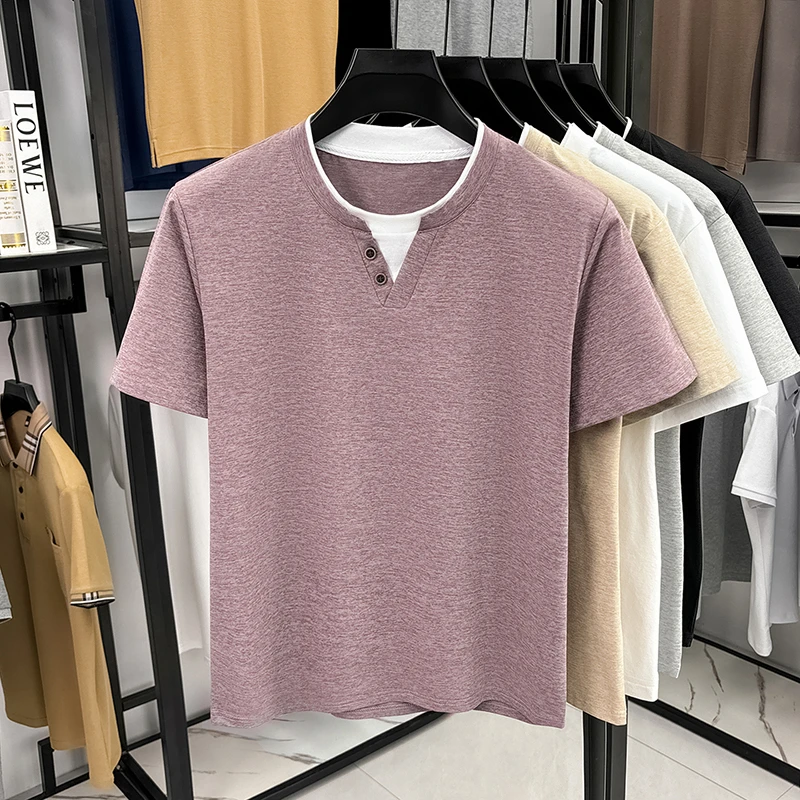 Men's Minimalist Henley Neck T – Embellish Knit recenzja i cena