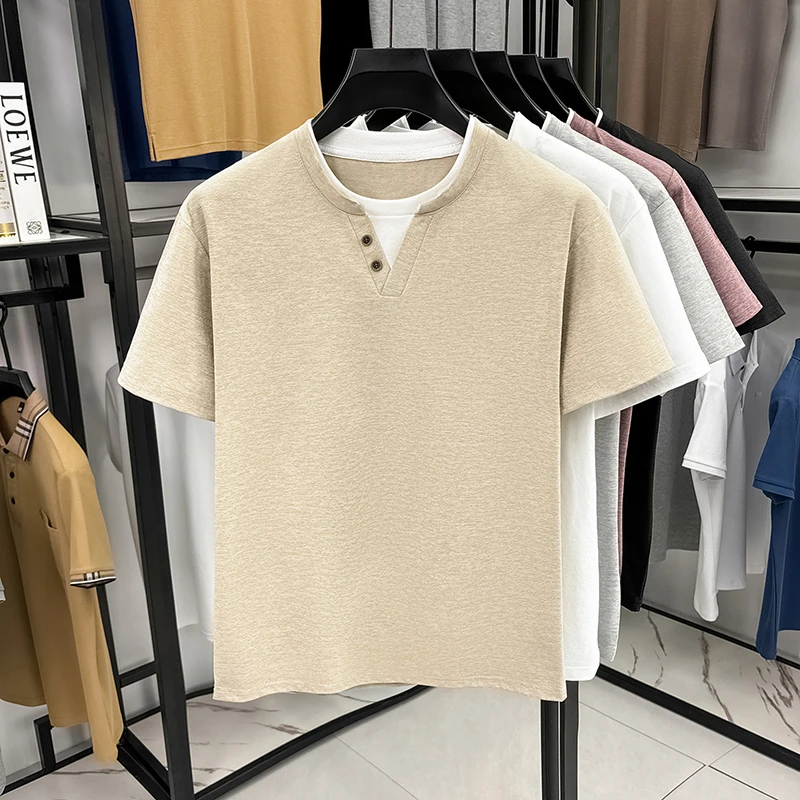 Men's Minimalist Henley Neck T – Embellish Knit recenzja i cena