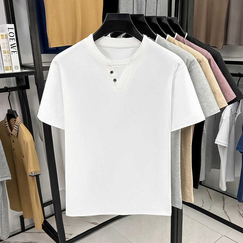 Men's Minimalist Henley Neck T – Embellish Knit recenzja i cena