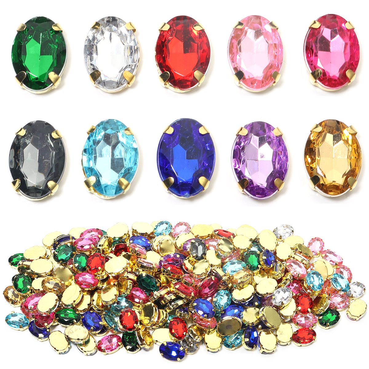 50pcs Gold Color Stainless Ste – Sew On Rhinestone recenzja i cena