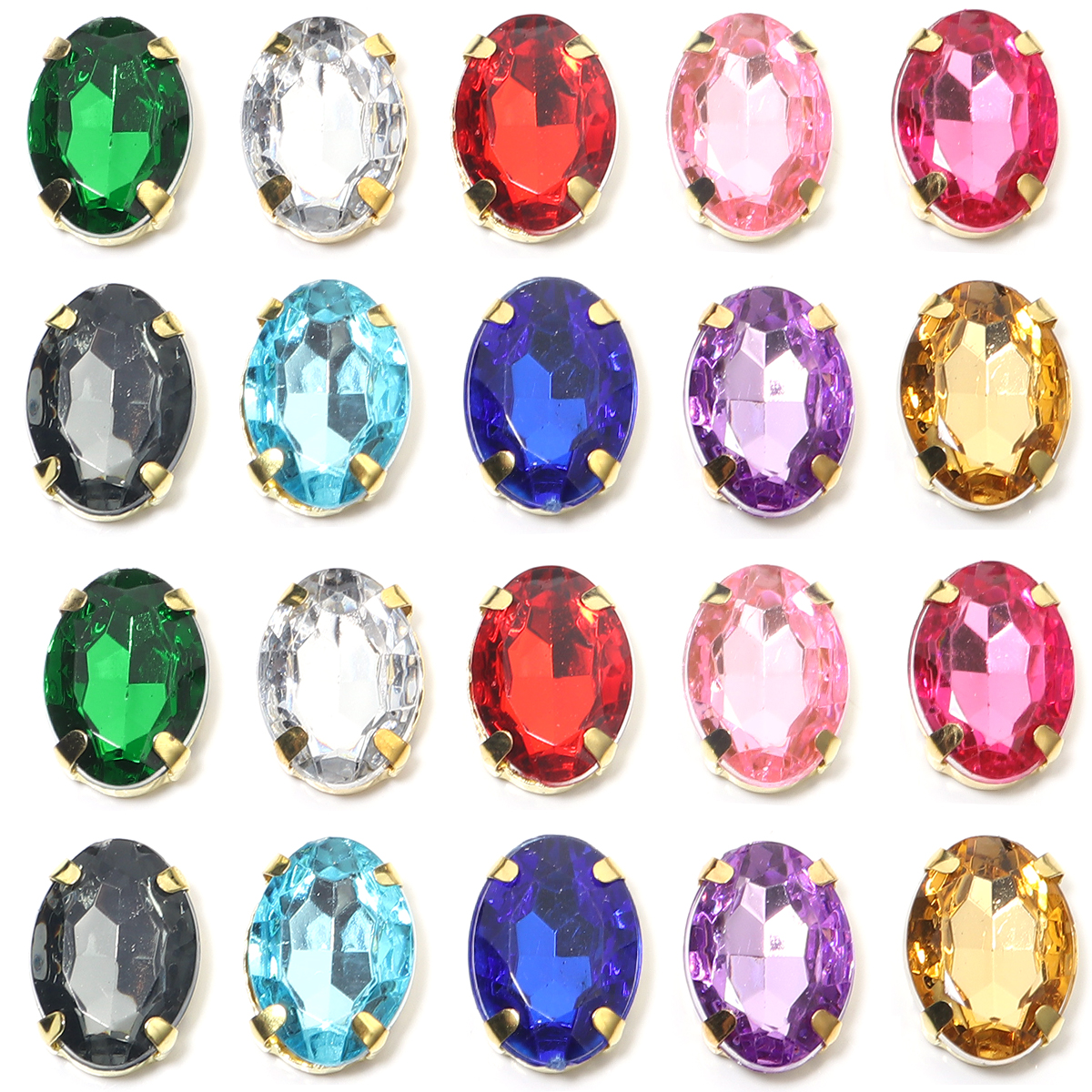 50pcs Gold Color Stainless Ste – Sew On Rhinestone recenzja i cena