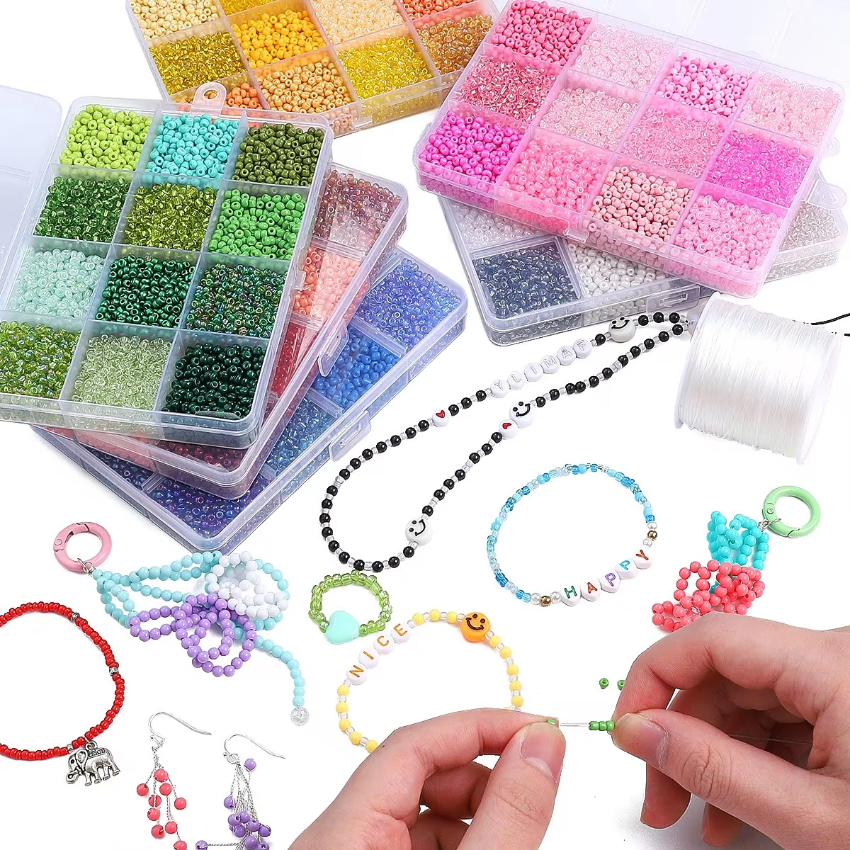 3600pcs 3mm Glass Seed Beads,  – Craft Embellishment Storage recenzja i cena