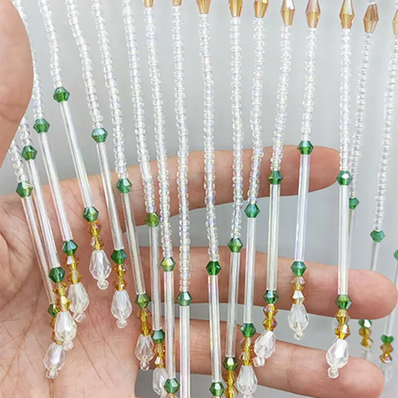 Glass Tube Fringe Tassel 16cm  – Beaded Trim Fringe recenzja i cena