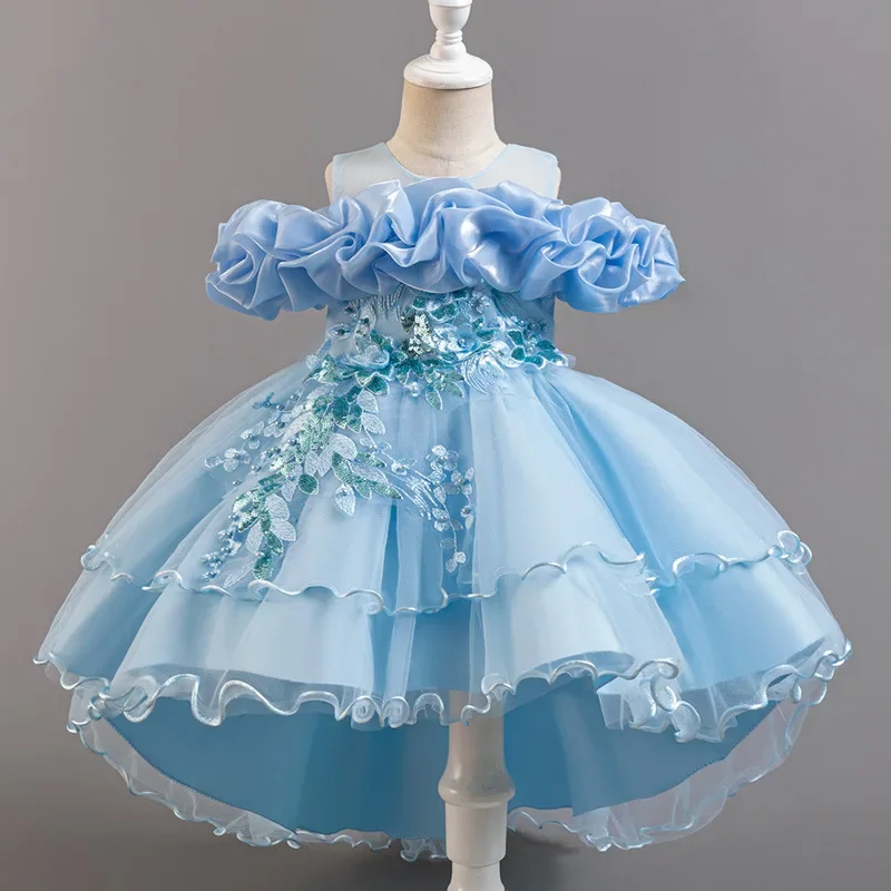 Fashion Flower Girl Dresses fo – Lace Ribbon Trim recenzja i cena