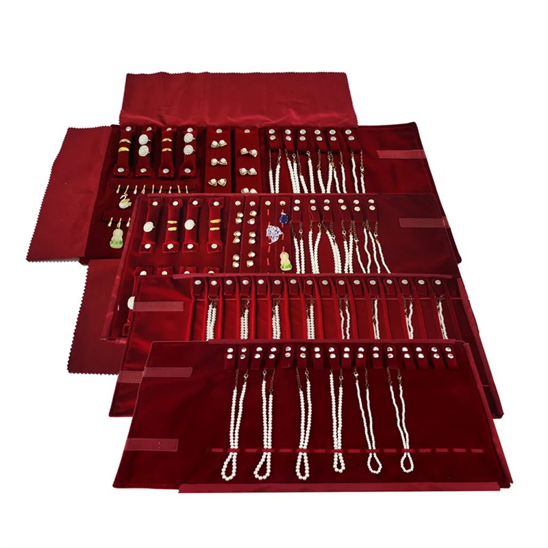 Burgundy Velvet Jewelry Roll-U – Velvet Ribbon Roll recenzja i cena
