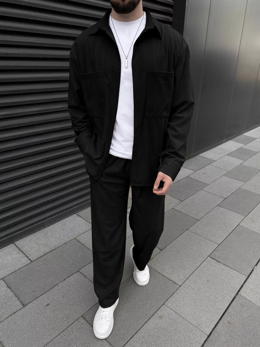 Men's corduroy two-piece outfi – Embellish Knit recenzja i cena
