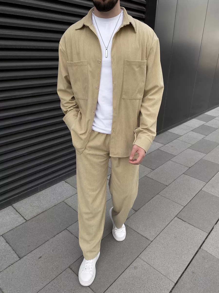 Men's corduroy two-piece outfi – Embellish Knit recenzja i cena
