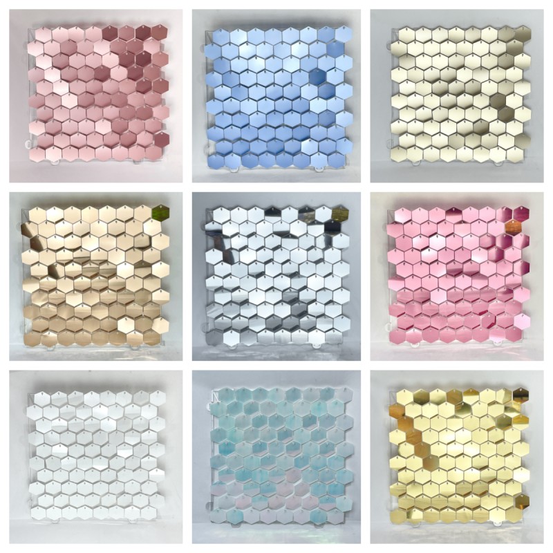 1pc Hexagon Sequin Backdrop Pa – Sequin Fabric Panel recenzja i cena