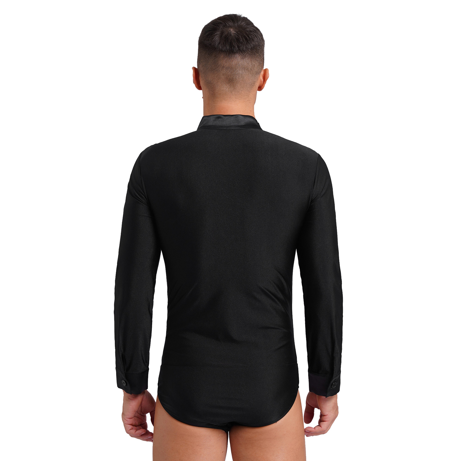 Mens Latin Jazz Dance Leotard  – Rhinestone Banding Trim recenzja i cena