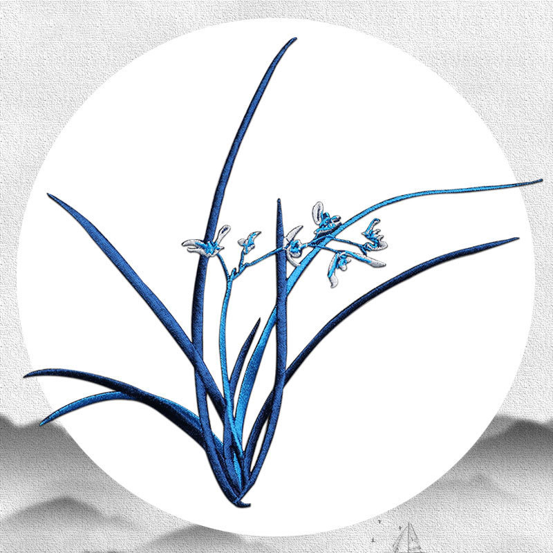 1 Piece 20CM X 18CM Orchid Emb – Applique Patch Flower recenzja i cena