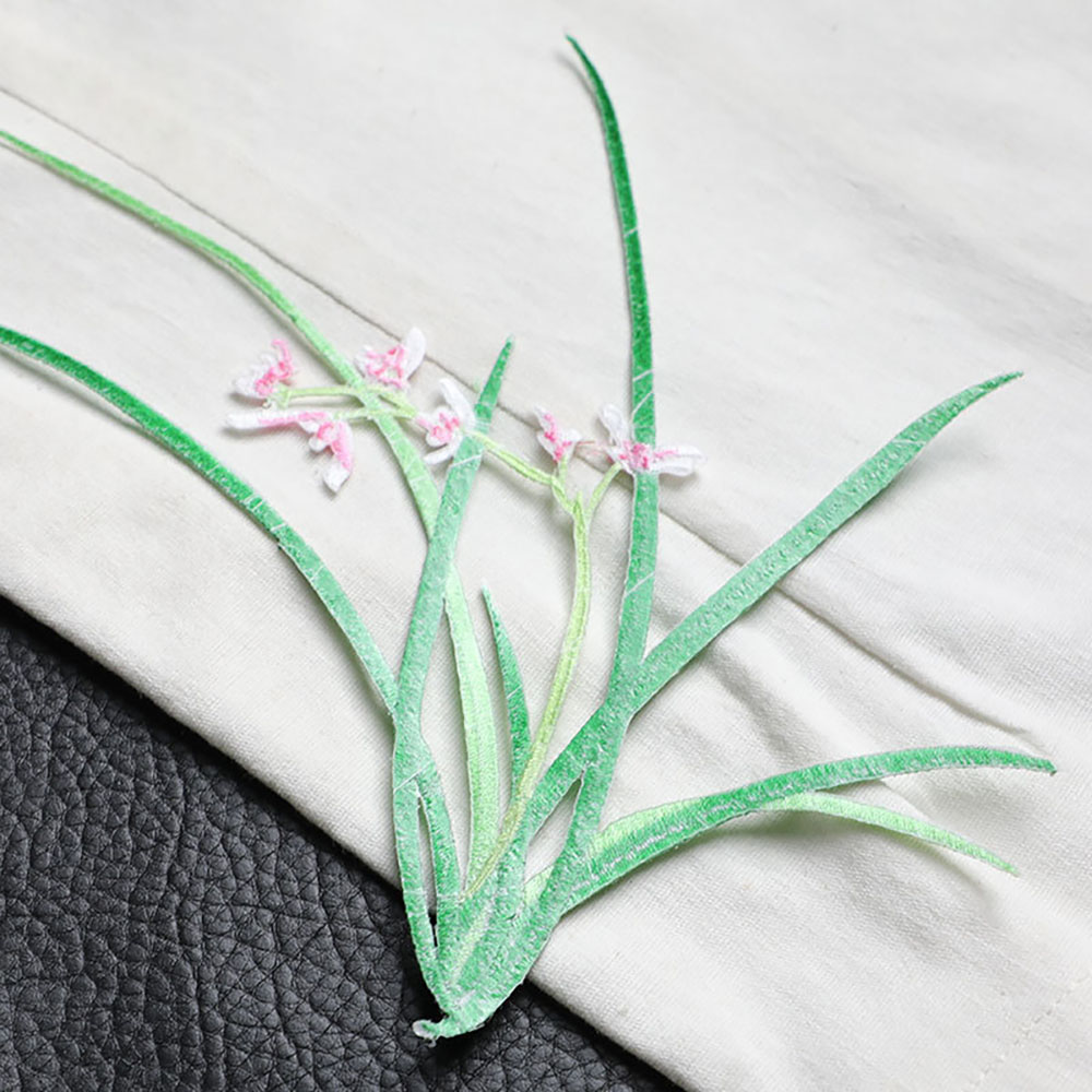 1 Piece 20CM X 18CM Orchid Emb – Applique Patch Flower recenzja i cena