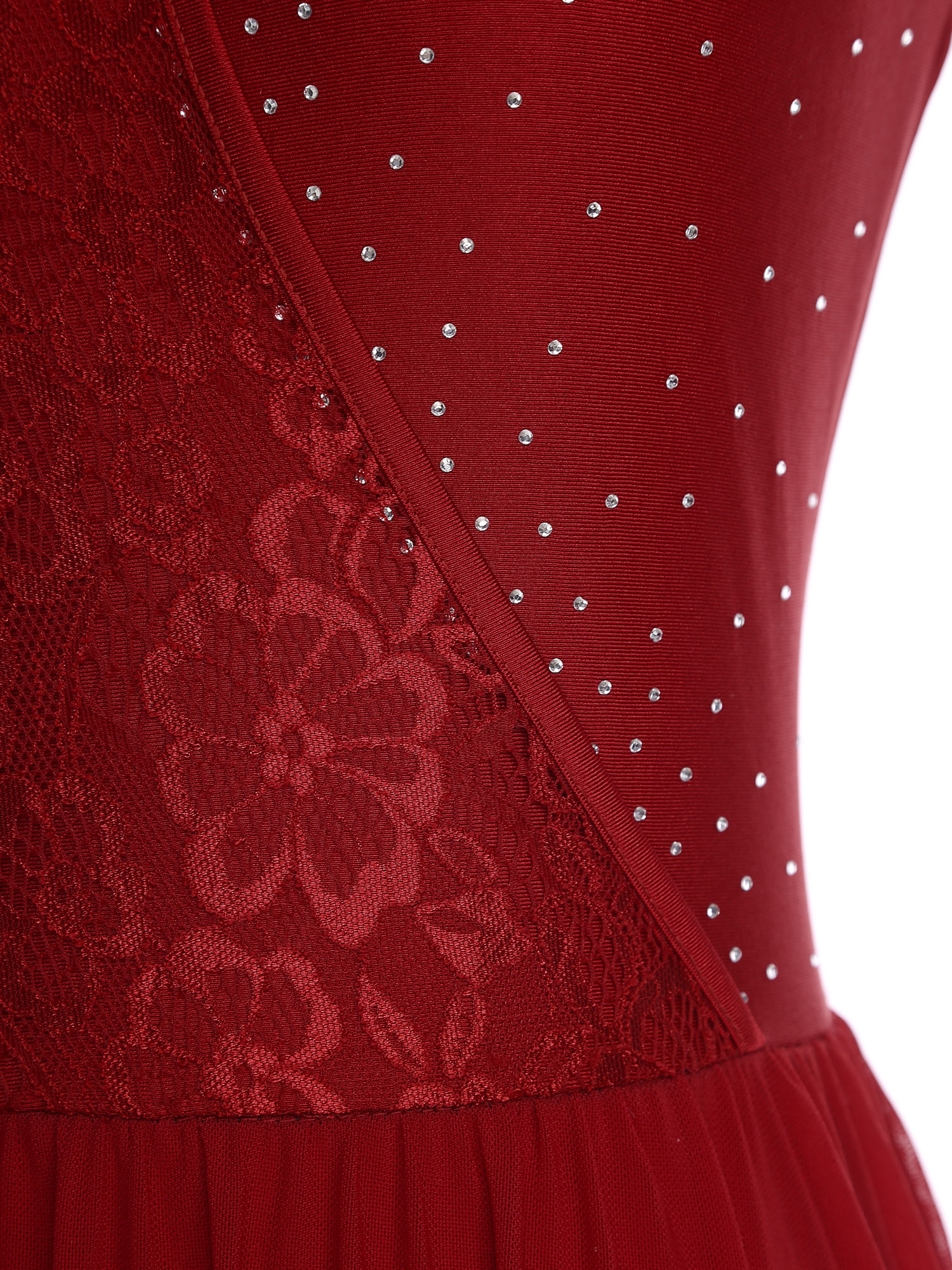 Women Lyrical Dance Dress Flor – Rhinestone Banding Trim recenzja i cena