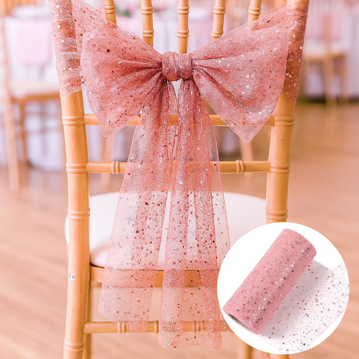 Glitter Tulle Rolls Birthday P – Organza Ribbon Spool recenzja i cena