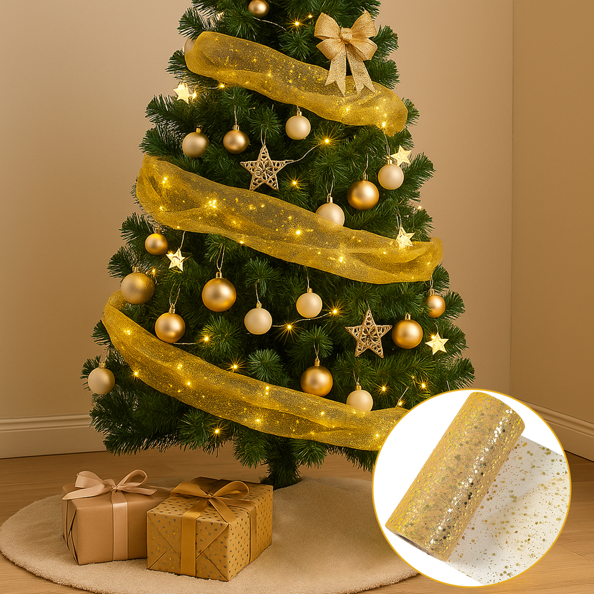Glitter Tulle Rolls Birthday P – Organza Ribbon Spool recenzja i cena